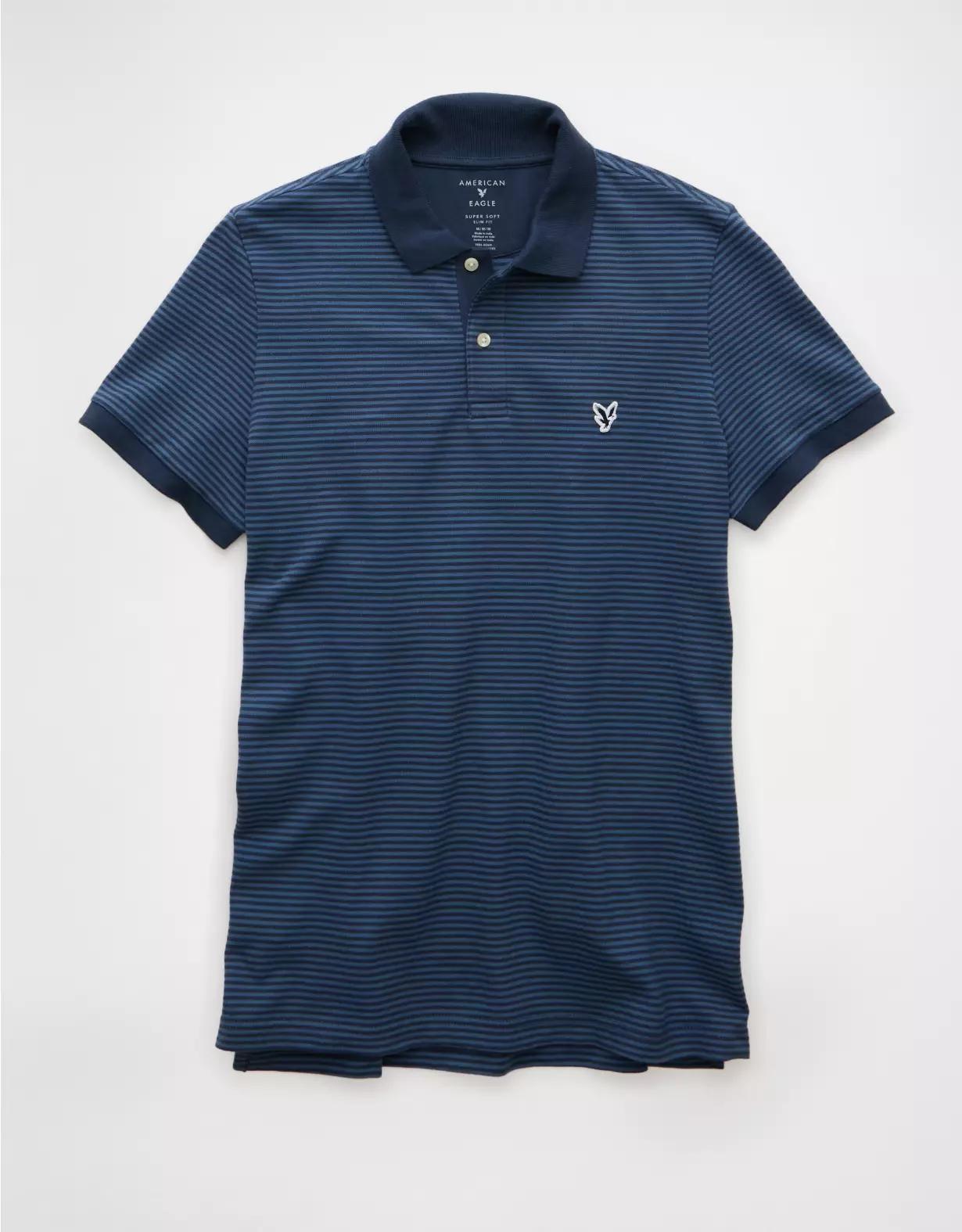 AE Lived-In Slim Fit Pique Polo Shirt Product Image