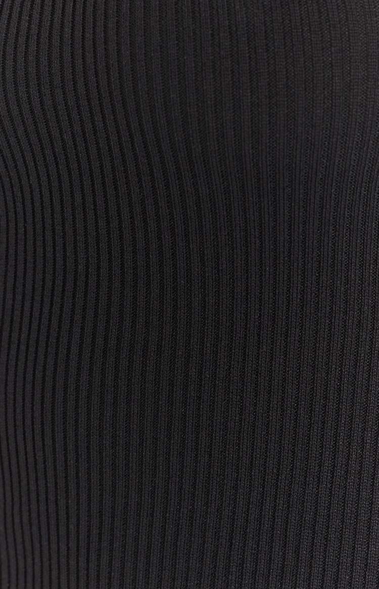 Valencia Strapless Black Midi Lattice Dress Product Image