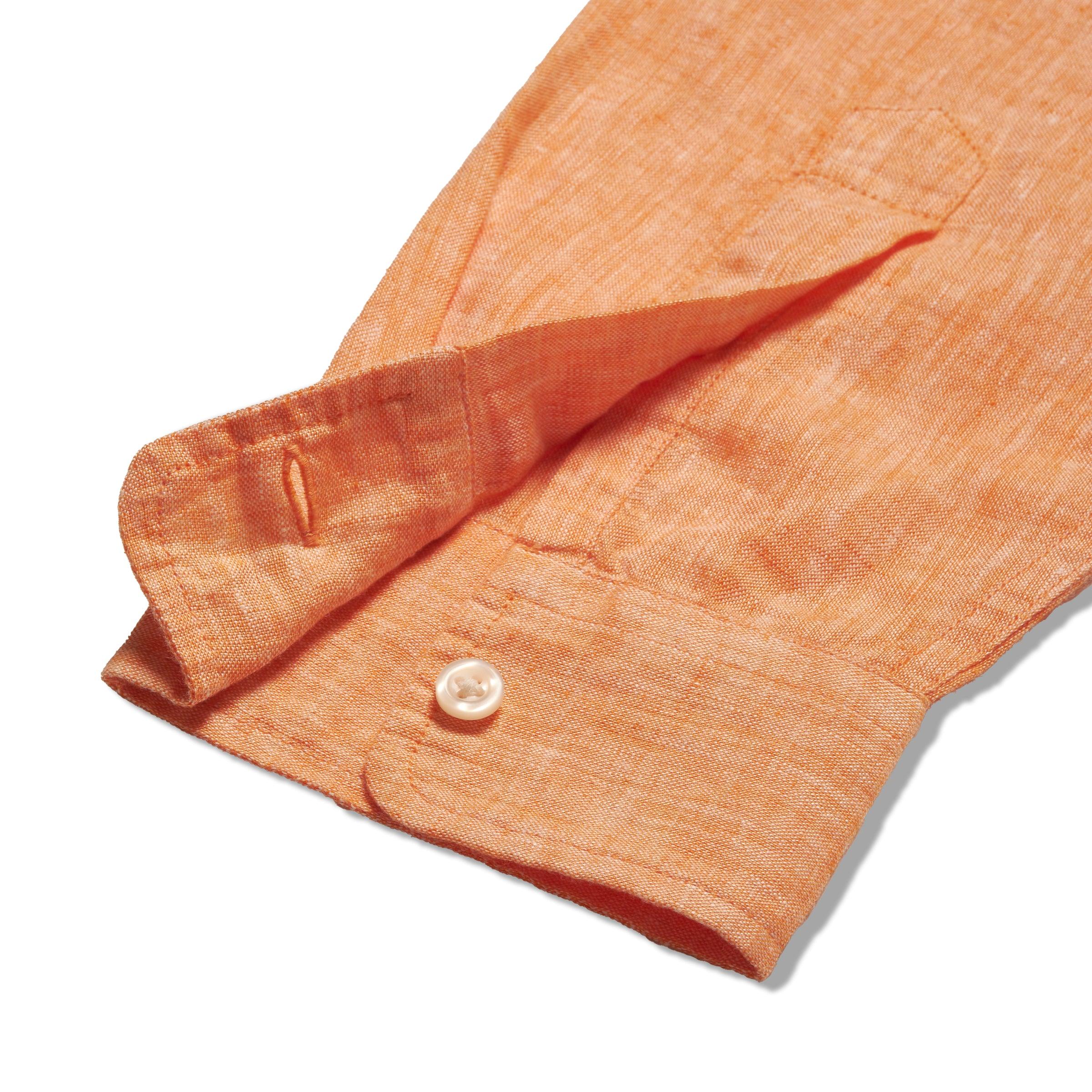 Nantucket Yarn Dyed Linen Shirt - Orange Product Image