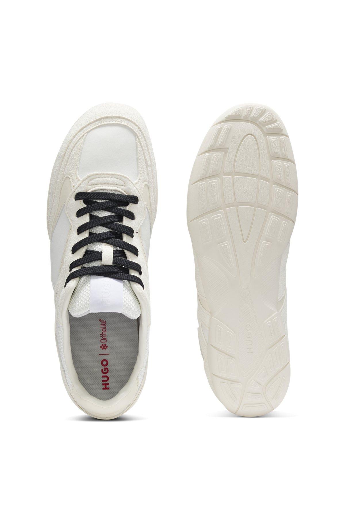 Mixed-material trainers with open mesh Product Image