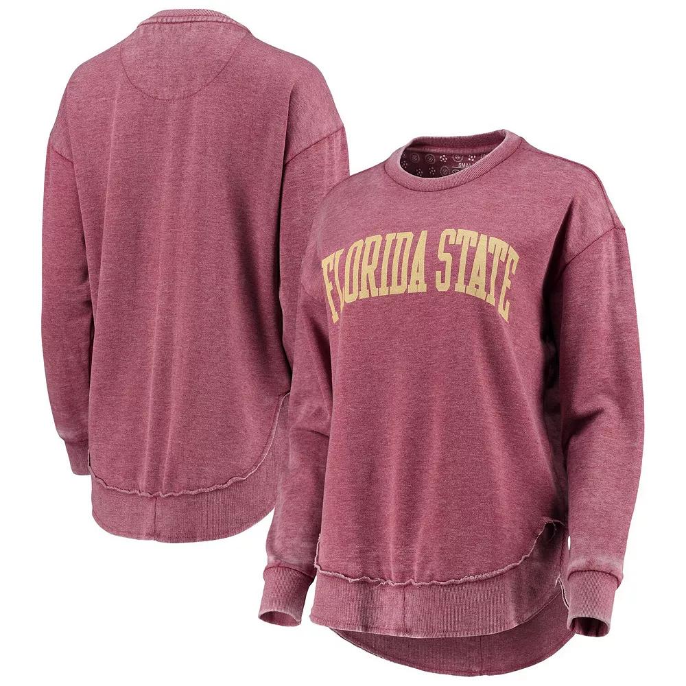 Women's Pressbox Garnet Florida State Seminoles Vintage Wash Pullover Sweatshirt,  Product Image