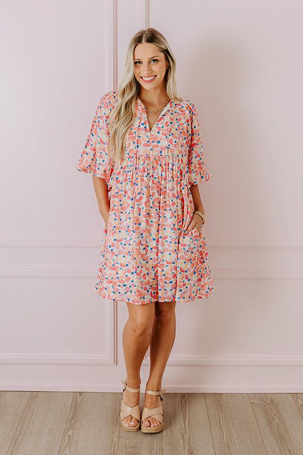 Tea Garden Babydoll Dress in Pink Product Image