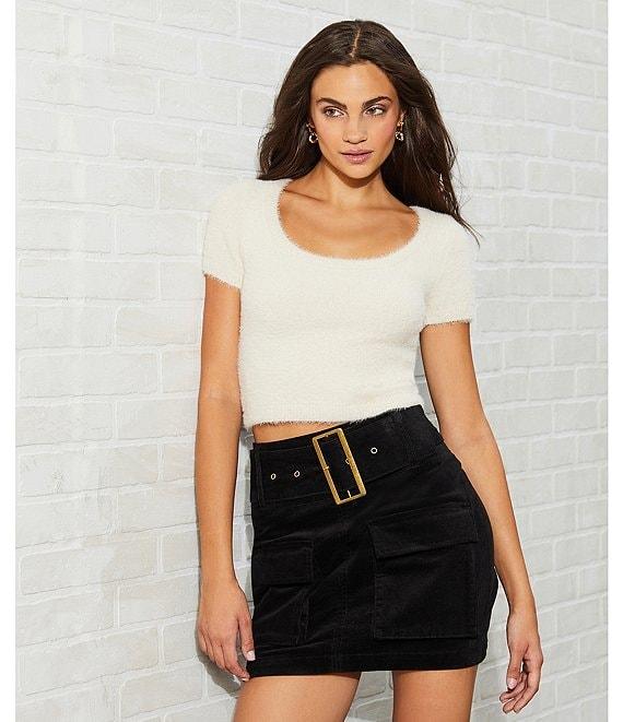 C&V Chelsea & Violet High Rise Pleated Coordinating Corduroy Mini Skirt Product Image