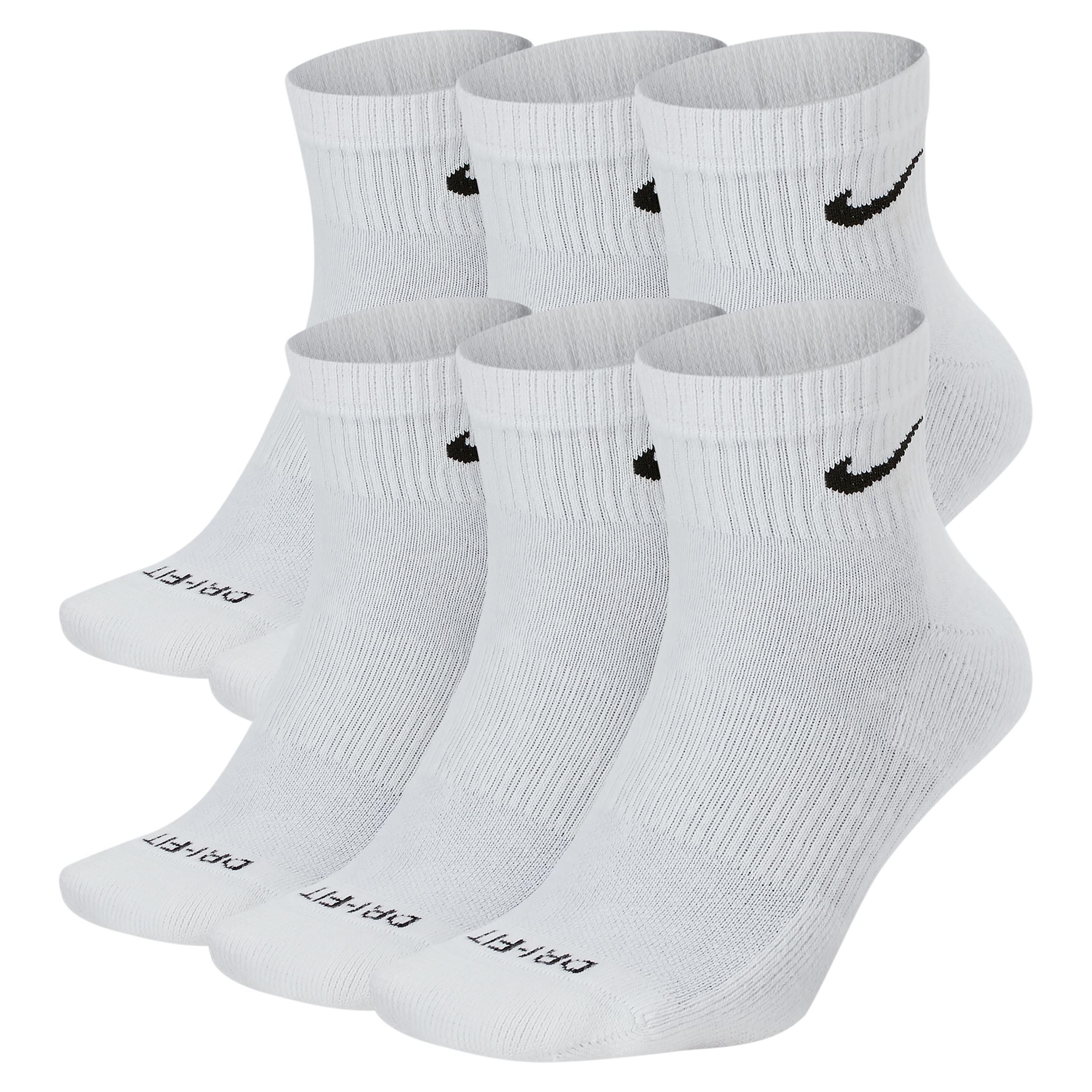 Nike Mens Everyday Plus Cushioned Training Ankle Socks (6 Pairs) | SX6899-100 Product Image