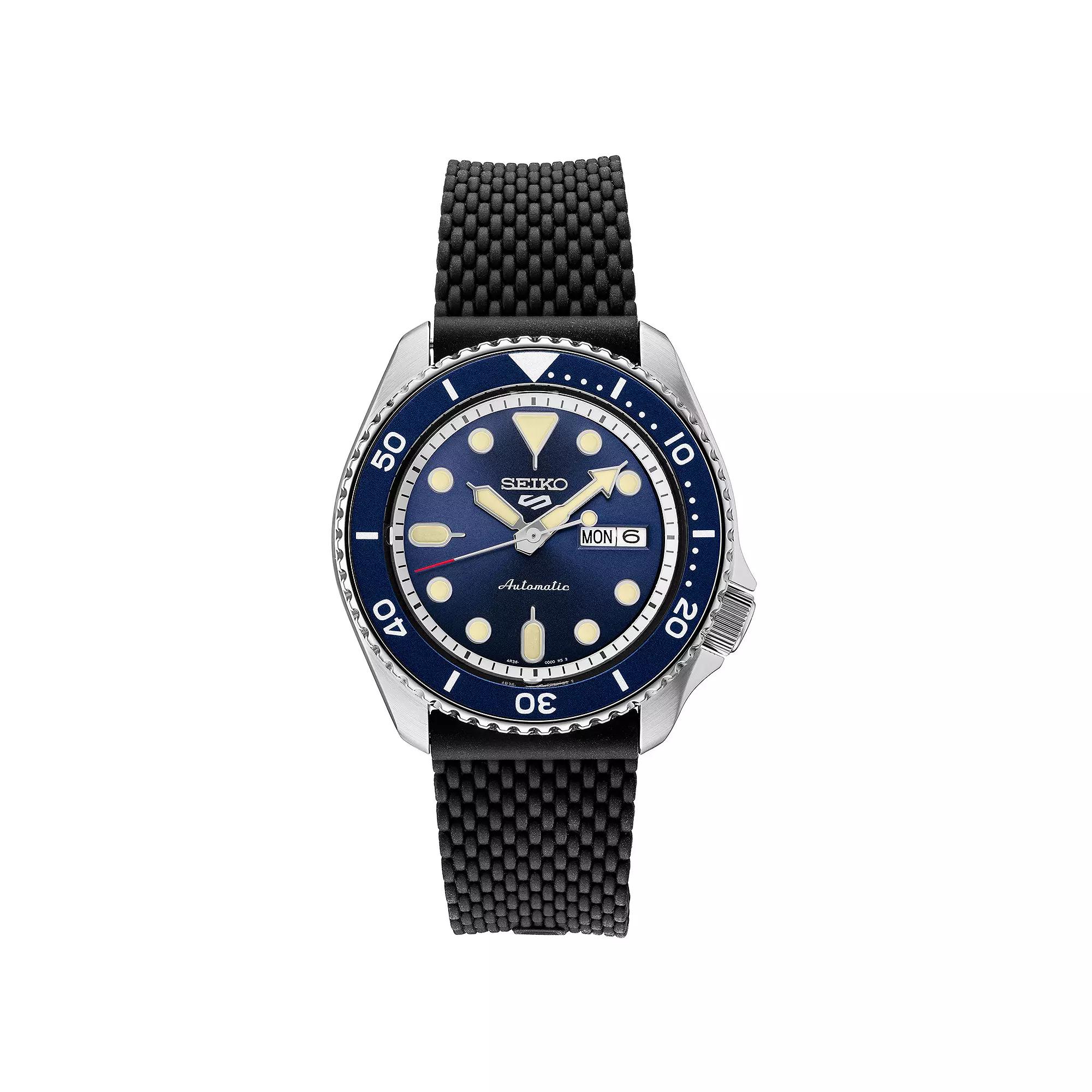 Seiko Men's Black Silicone Strap Automatic Watch - SRPD93,  Product Image