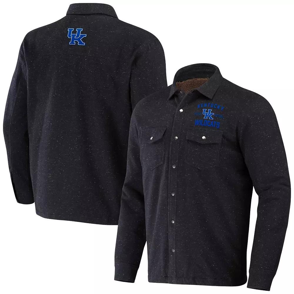 Men's Darius Rucker Collection by Fanatics Black Chicago Cubs Ringstop Full-Snap Shacket,  Product Image