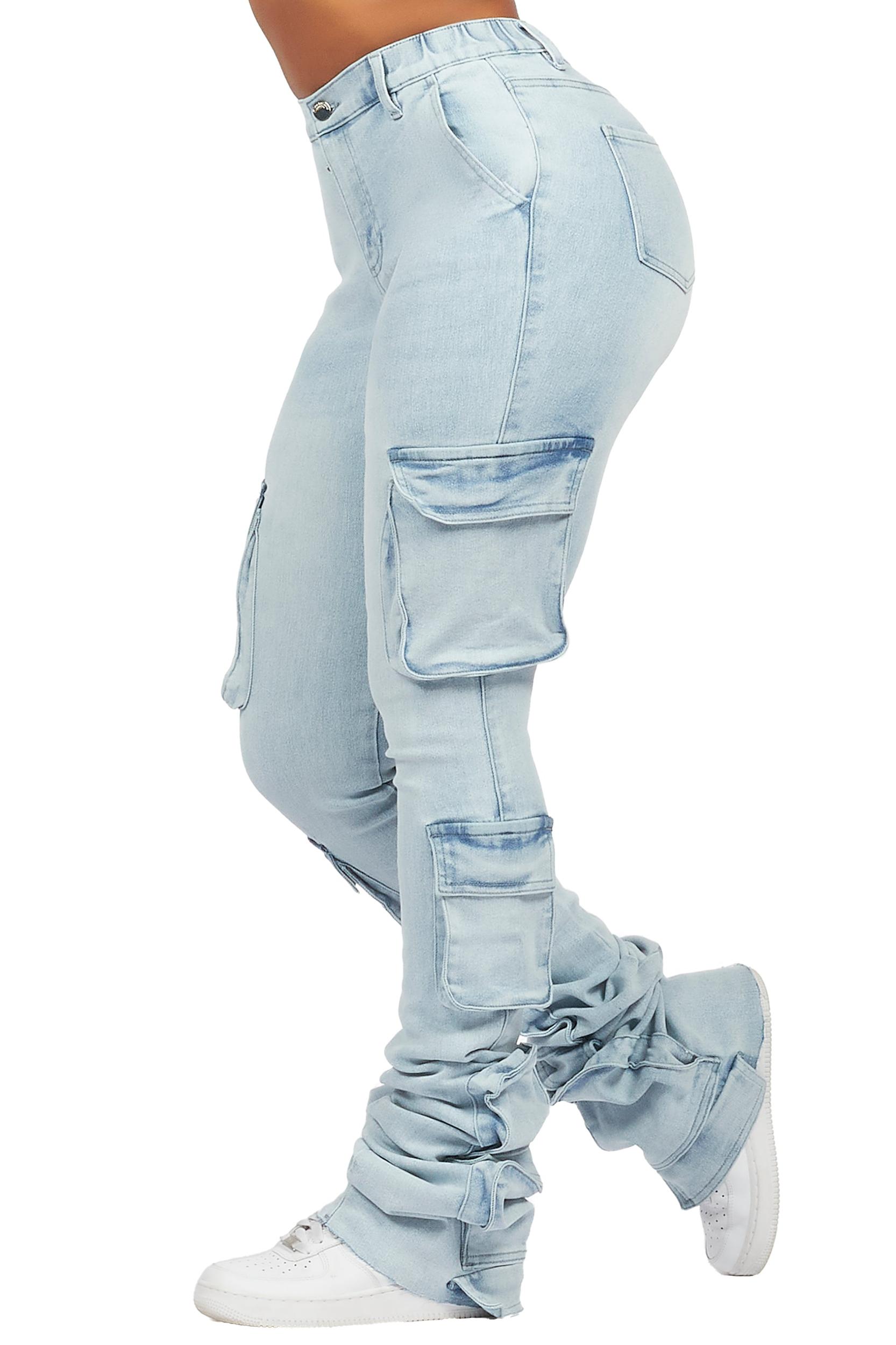 Phoebe Light Wash Super Stacked Jean Female Product Image