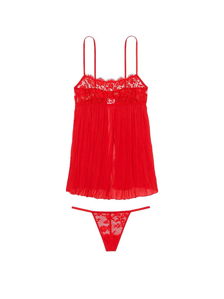 Dare to Dream Lace Pleated Babydoll Set Product Image