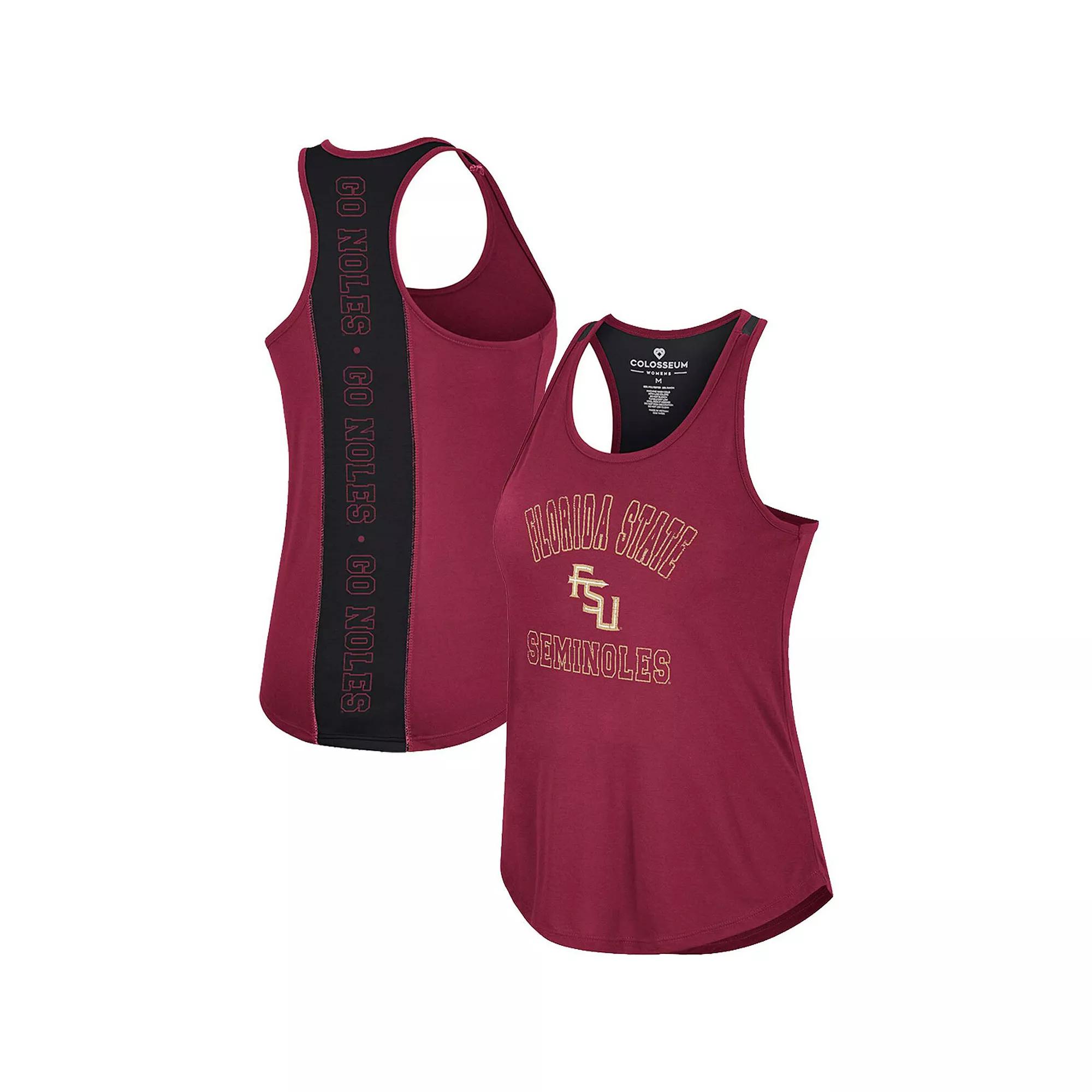 Women's Colosseum Garnet Florida State Seminoles 10 Days Racerback Scoop Neck Tank Top, Size: Medium, Red Product Image