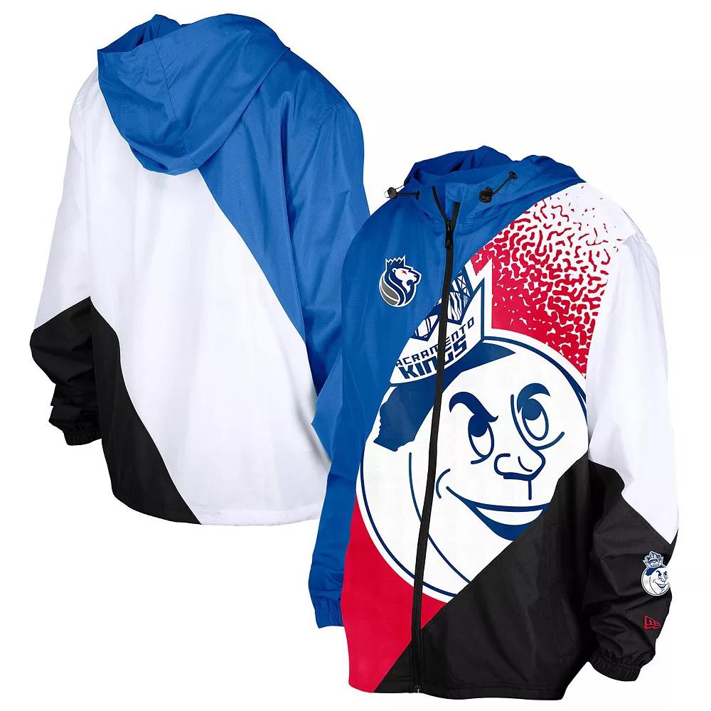 Men's New Era  Blue Sacramento Kings 2024/25 City Edition Full-Zip Windbreaker Jacket, Size: Small, Kng Blue Product Image