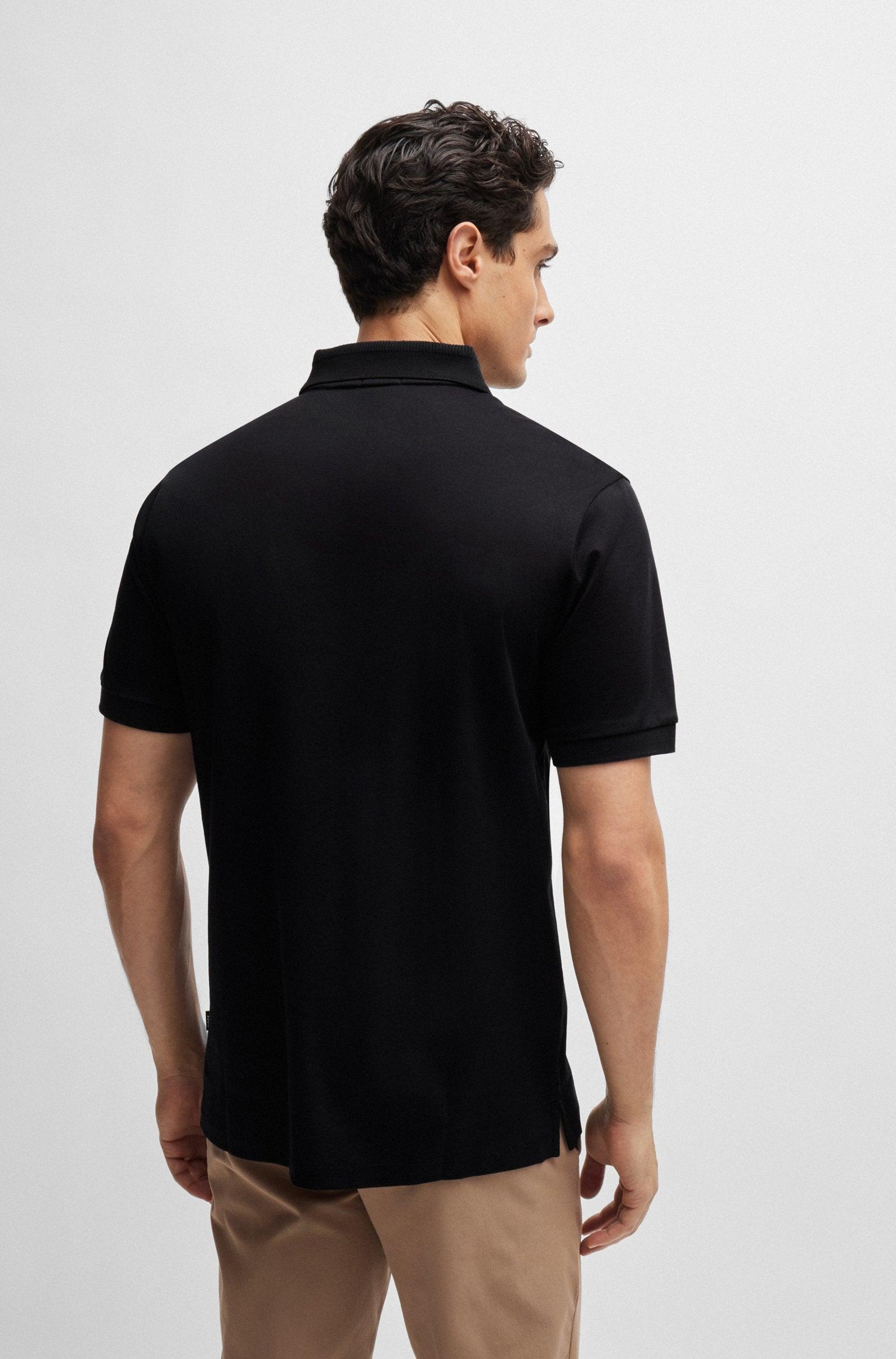 Boss Mercerized Cotton Slim-Fit Polo shirt with Zip neck Product Image