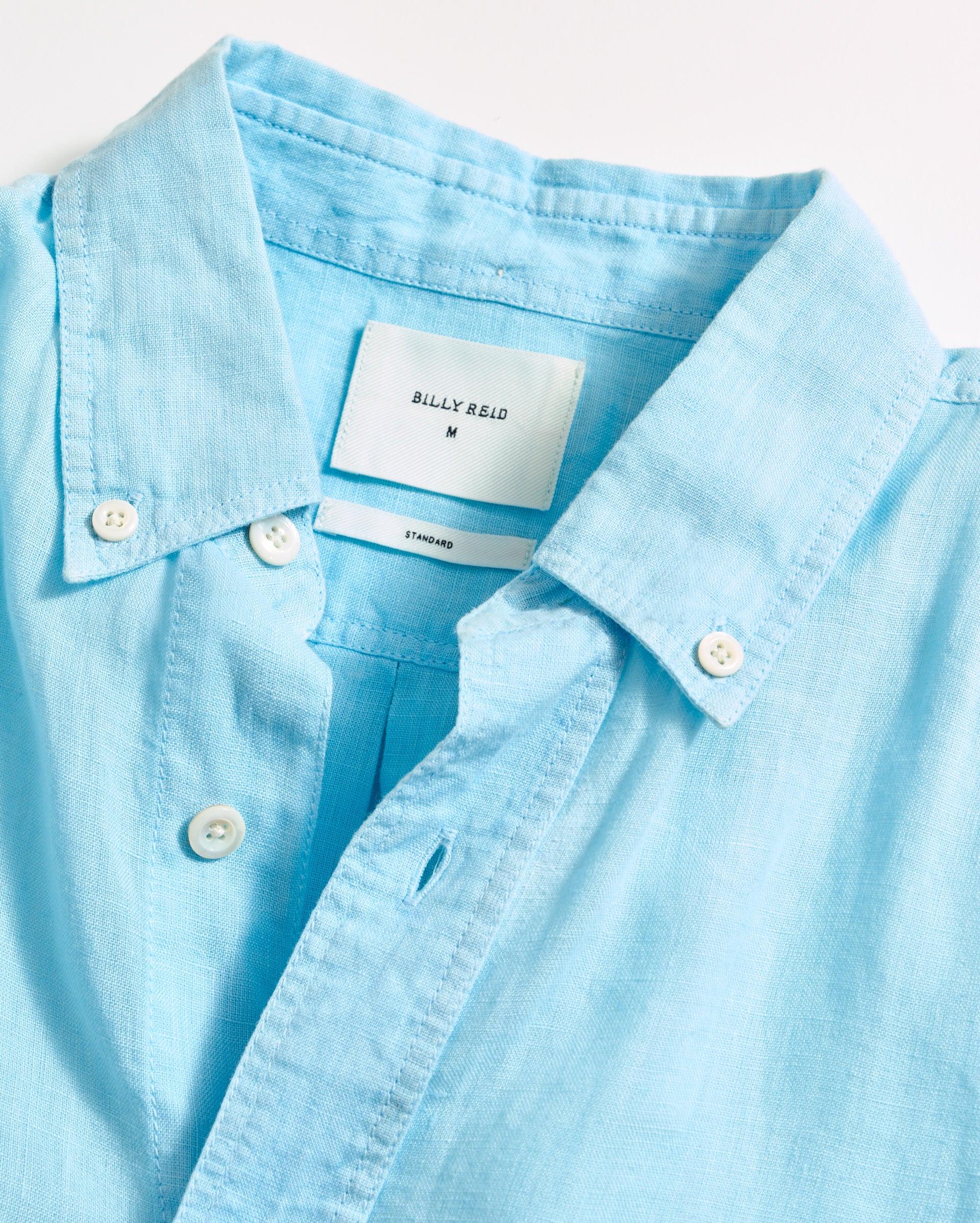 Short Sleeve Linen Tuscumbia Shirt Button Down -  Product Image