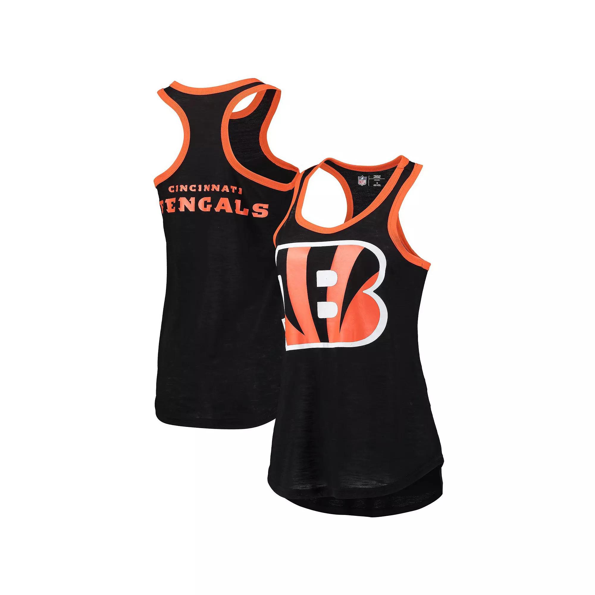 Women's G-III 4Her by Carl Banks Black Cincinnati Bengals Tater Burnout Tank Top,  Product Image