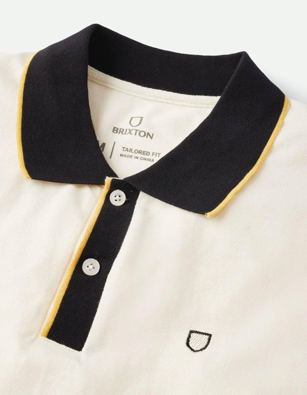 BRIXTON Proper Mens Polo Shirt - OFF WHITE Product Image