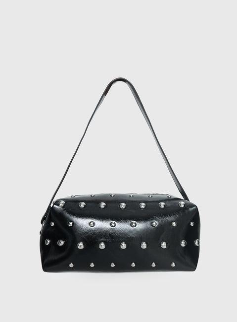 Layton Studded Shoulder Back Black Product Image