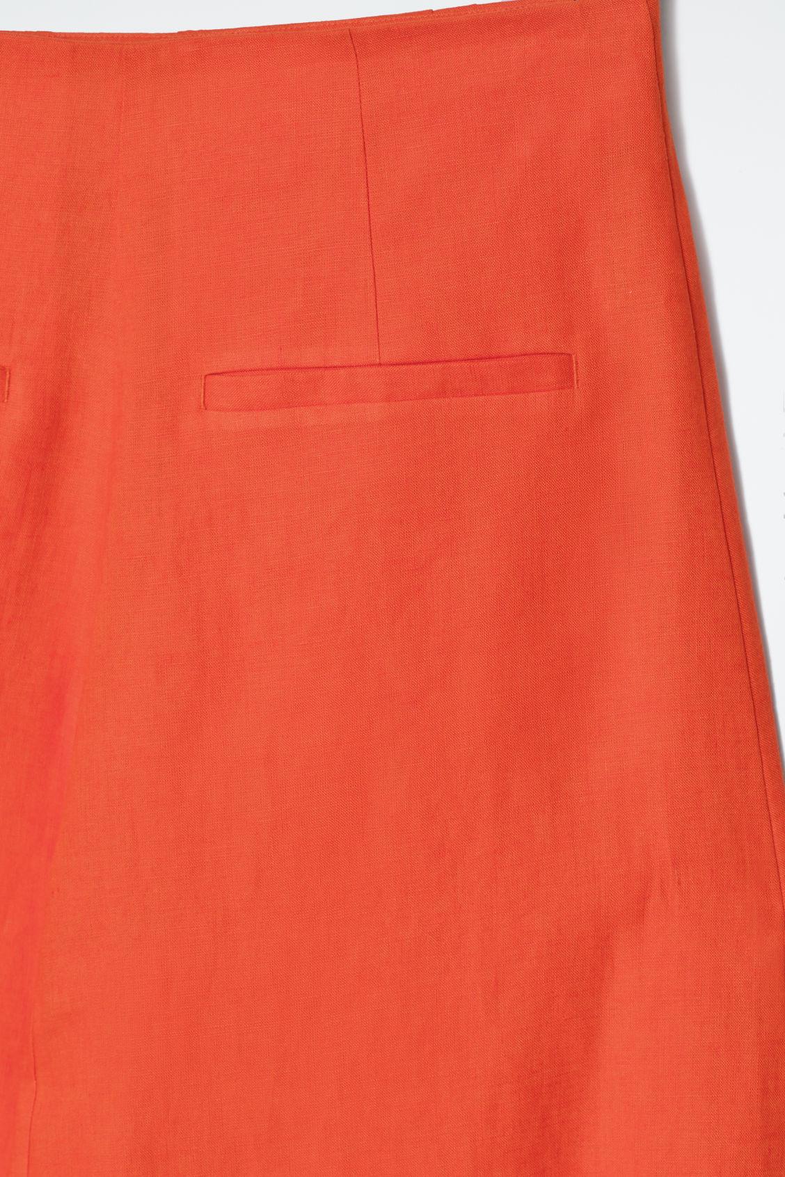 LINEN WIDE-LEG PANTS Product Image