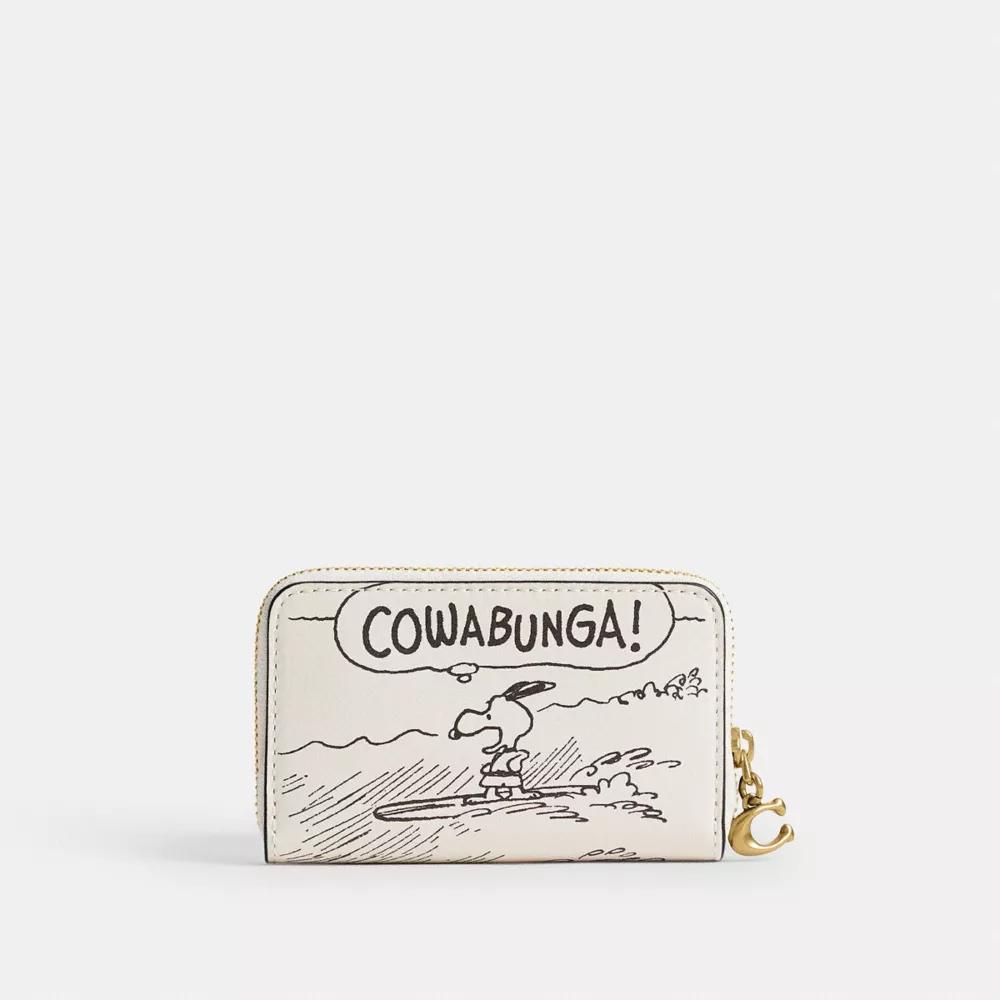 Coach X Peanuts Small Zip Around Card Case With Newspaper Print Product Image