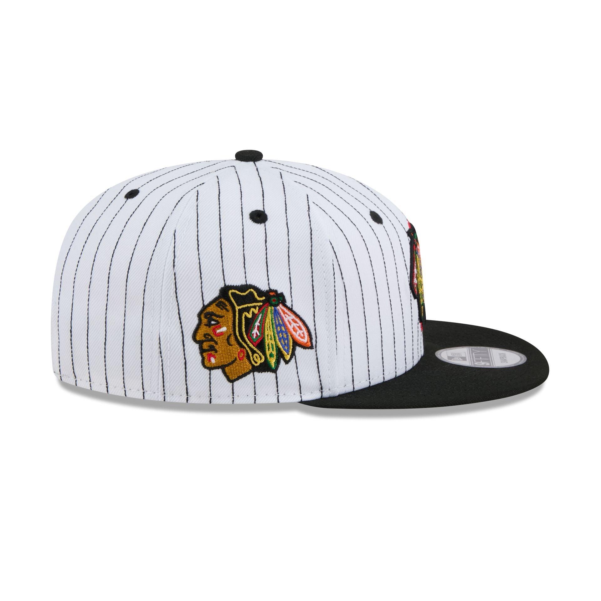 Chicago Blackhawks Deceptor Pinstripe 9FIFTY Snapback Hat Male Product Image
