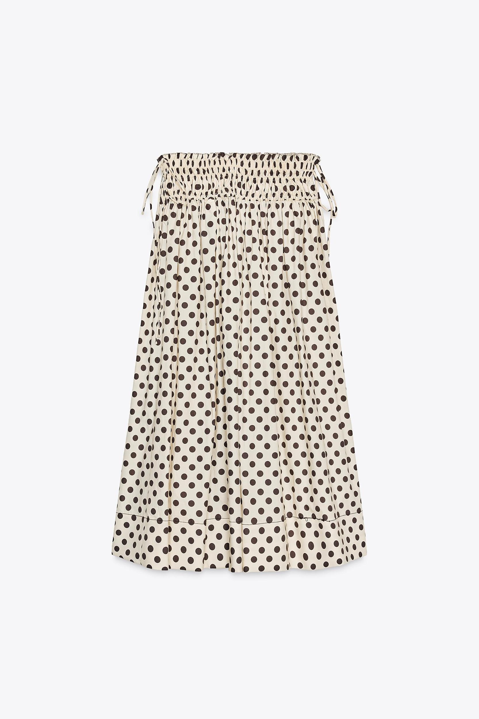 ZW COLLECTION POLKA DOT MIDI SKIRT Product Image