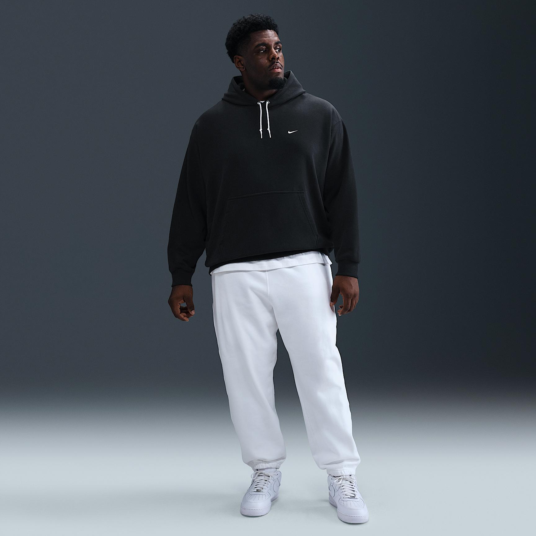 Nike Mens Solo Swoosh French Terry Pullover Hoodie | DX0813-010 Product Image