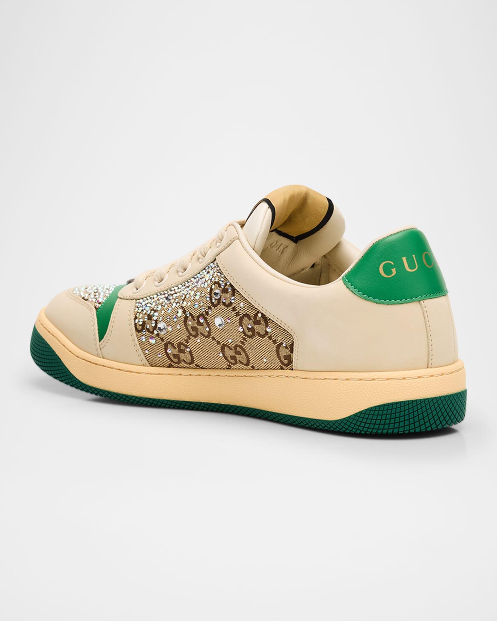 Screener GG Canvas Crystal Leather Sneakers Product Image