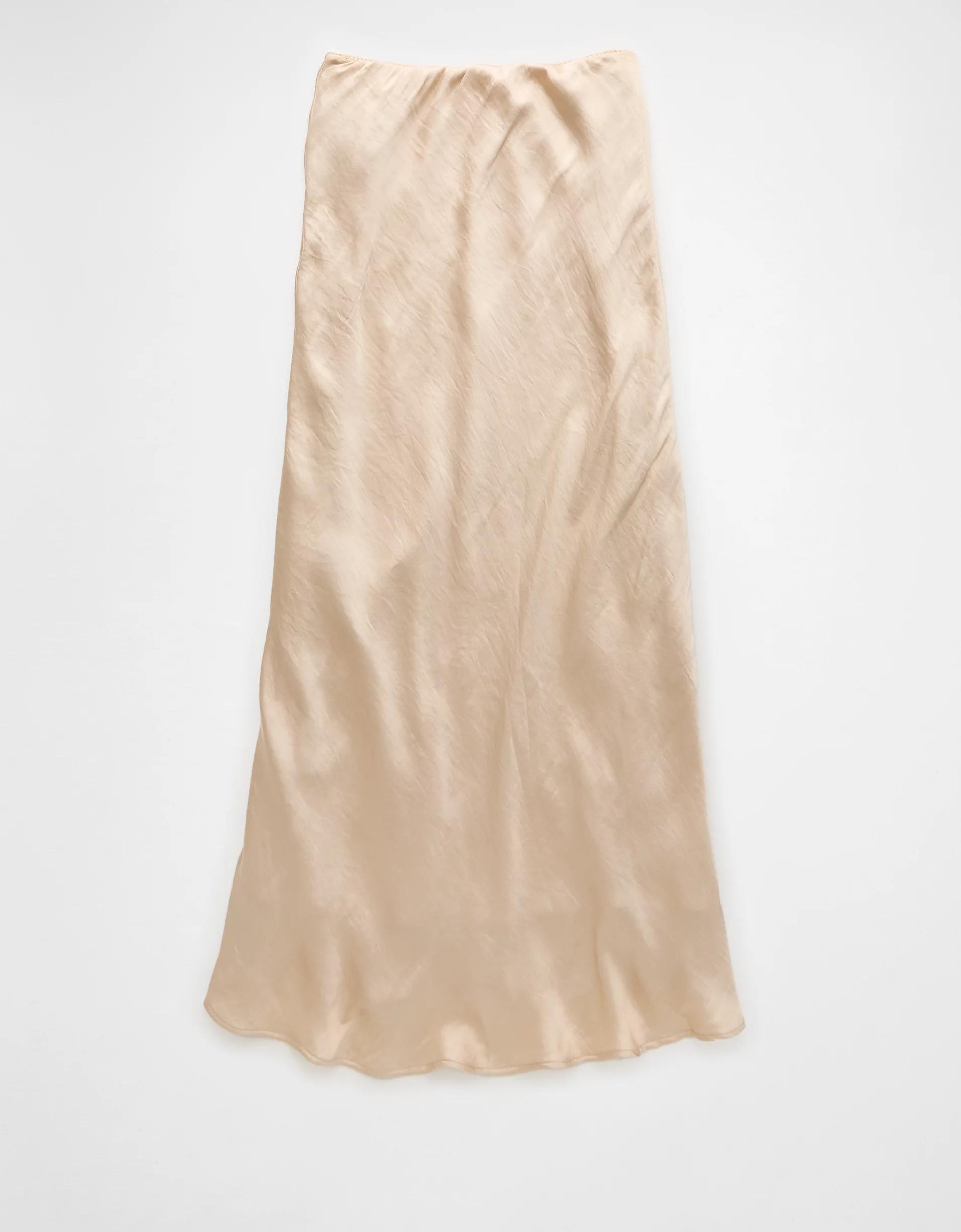 AE High-Waisted Midi Slip Skirt Product Image