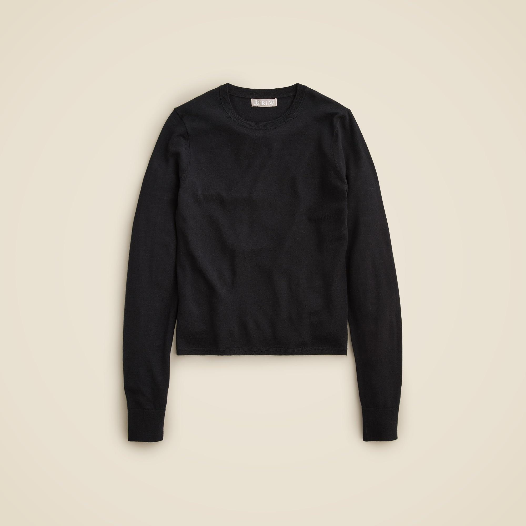 Carolyn fitted crewneck sweater in merino wool Product Image