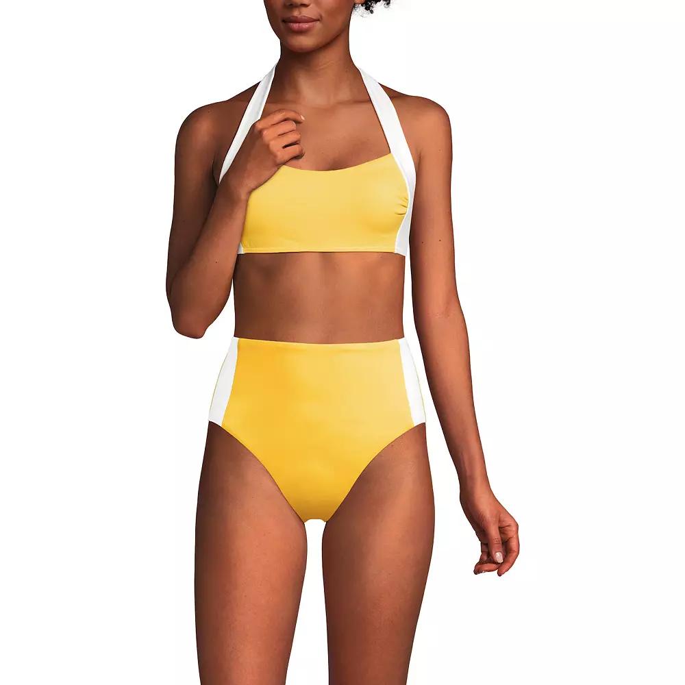 Women's Lands' End Seamed Halter V-Neck Swim Top,  Product Image