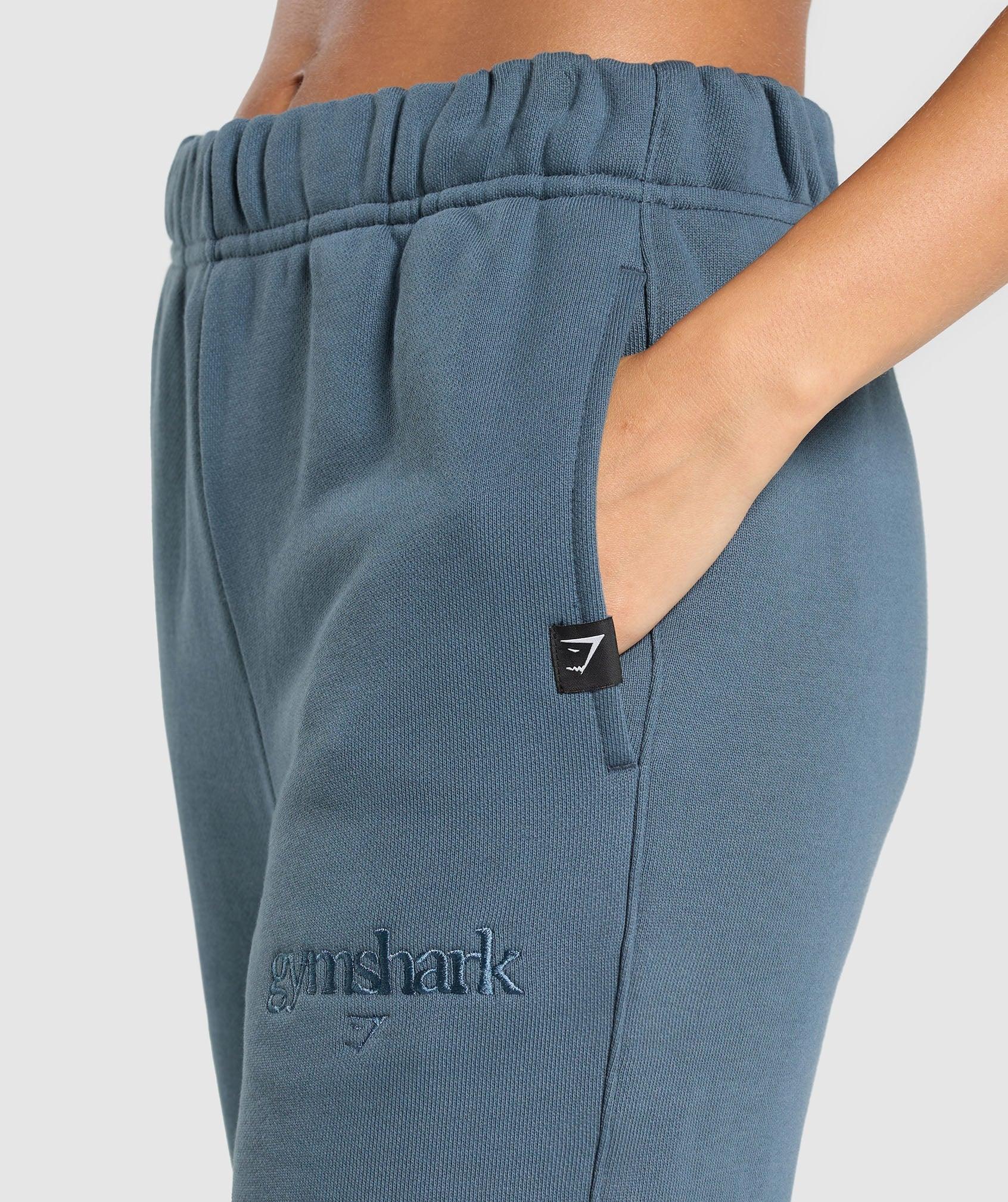 Gymshark Embroidered Logo Oversized Joggers - Cargo Blue Female Product Image