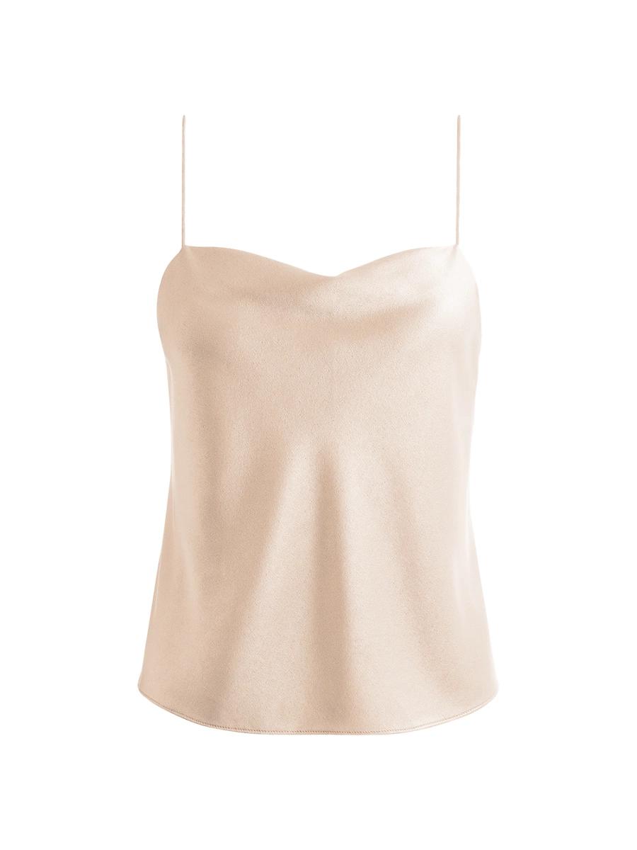Womens Harmon Draped Satin Tank Top Product Image
