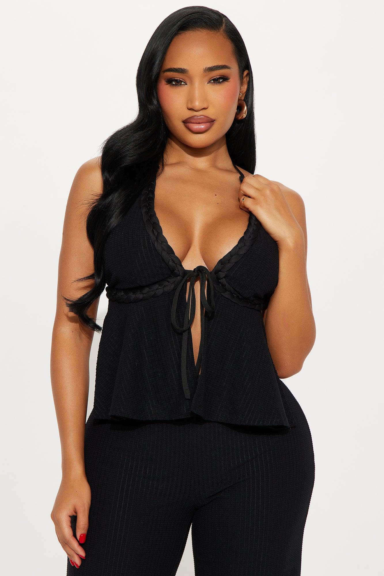 Ready For Vacation Wide Leg Pant Set - Black Product Image