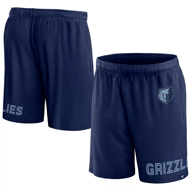 Men's Fanatics Branded Navy Memphis Grizzlies Free Throw Mesh Shorts,  Product Image