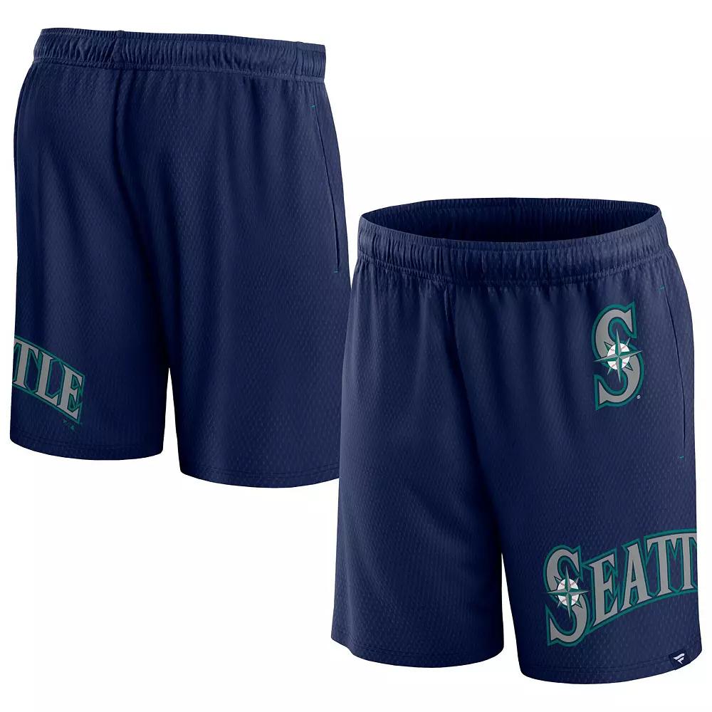 Men's Fanatics Branded Navy Seattle Mariners Clincher Mesh Shorts,  Product Image