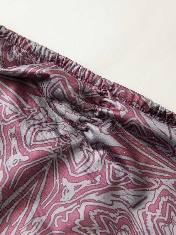 Random Print Bandeau Crop Top Product Image