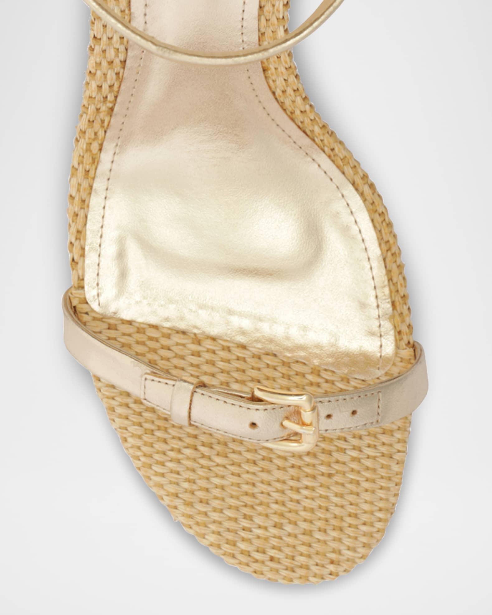 Aurora Metallic Ankle-Strap Sandals Product Image