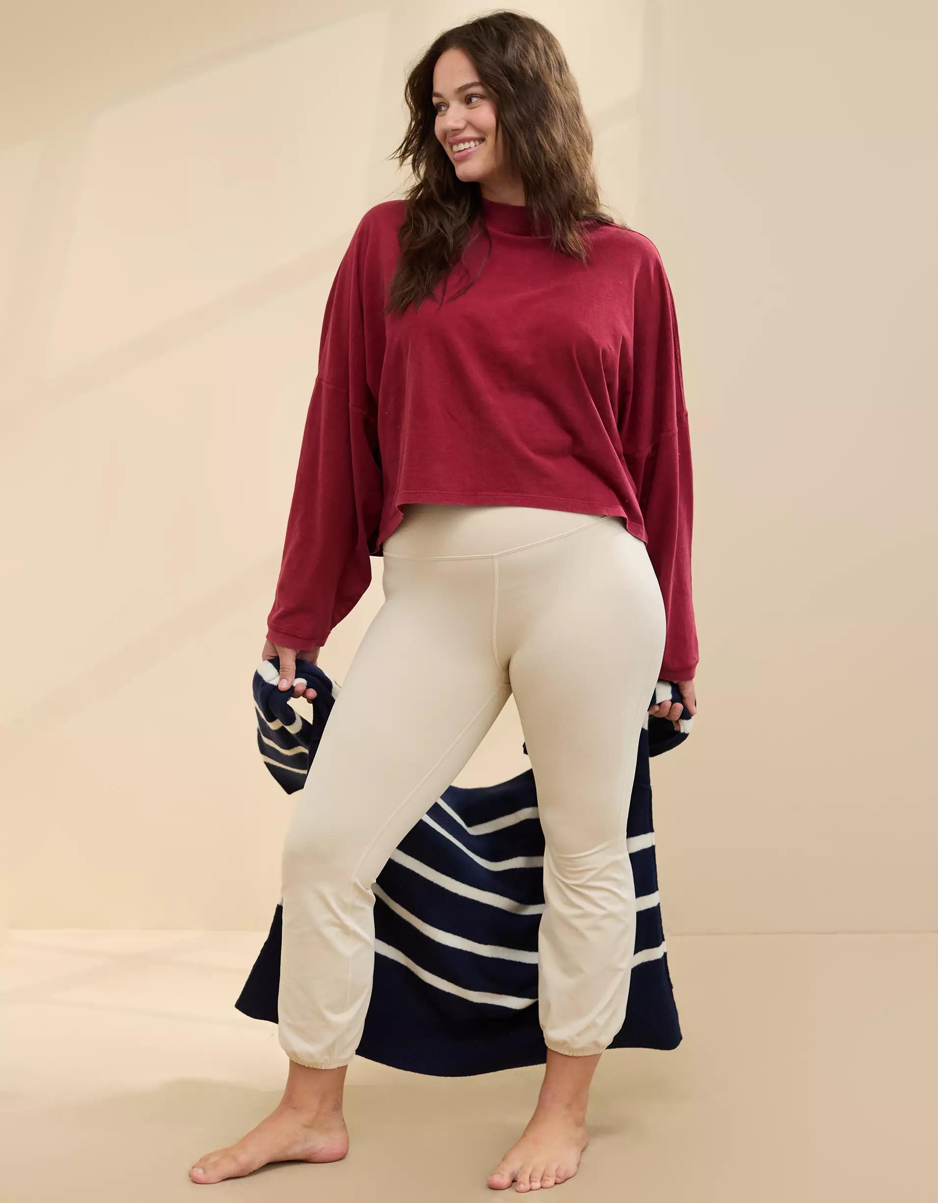 Aerie Cozy Long Sleeve Mockneck T-Shirt Product Image