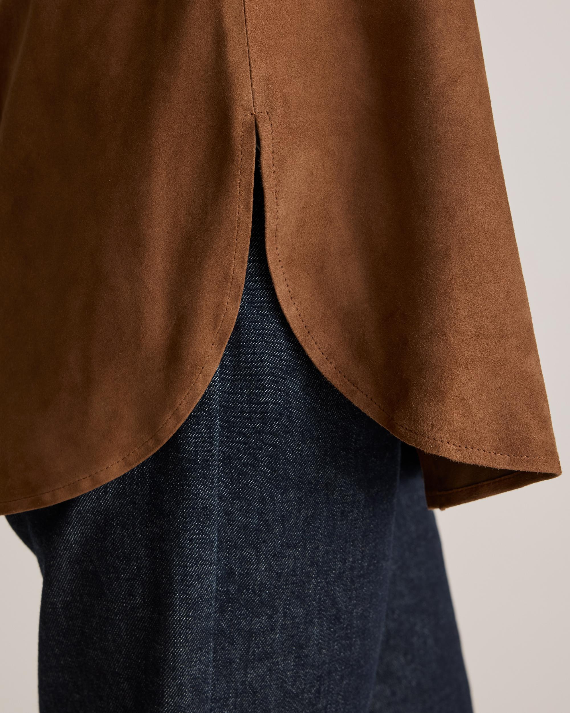 Quince | Women's 100% Suede Overshirt Leather Product Image