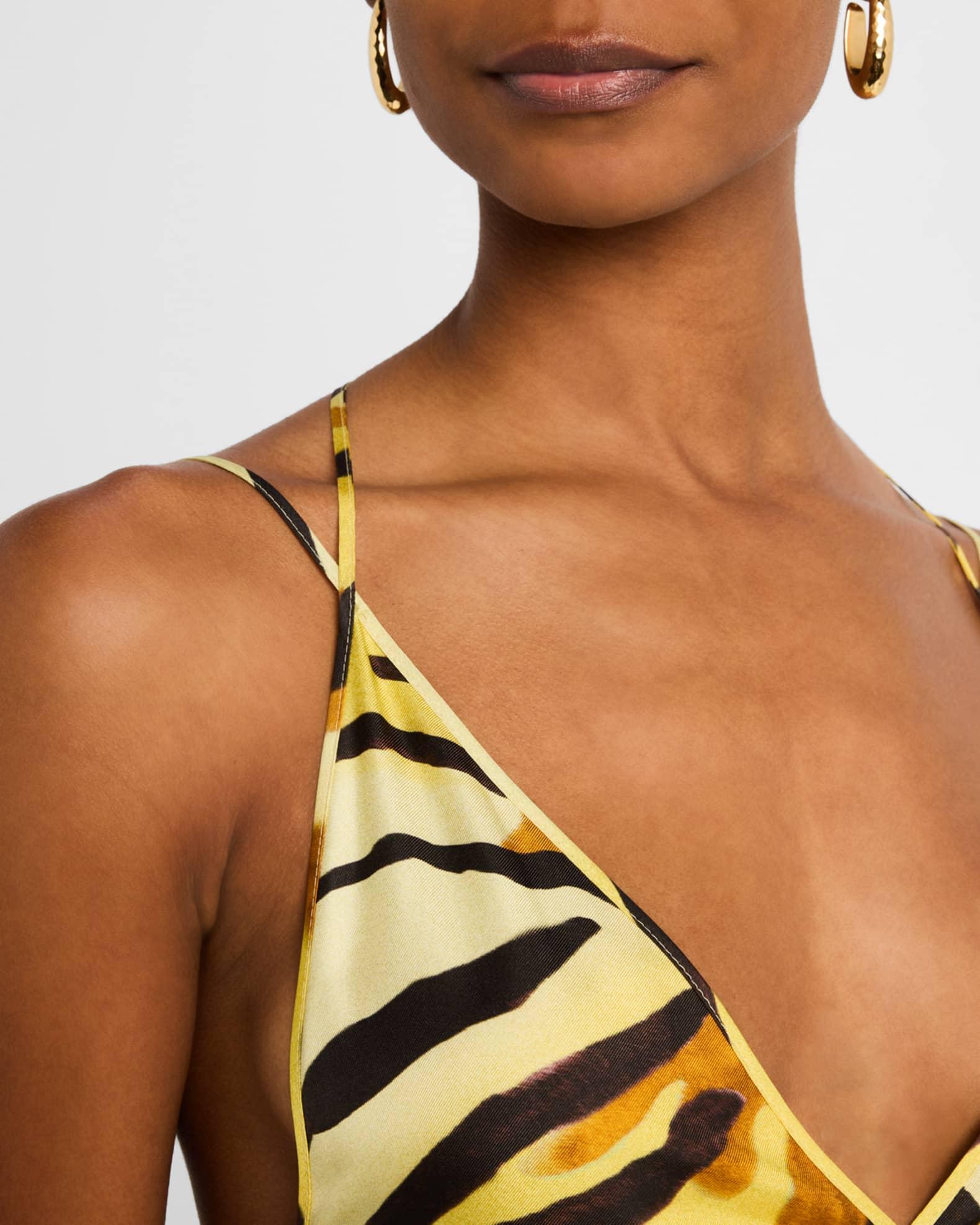 Ceil Printed Silk Mini Dress Product Image