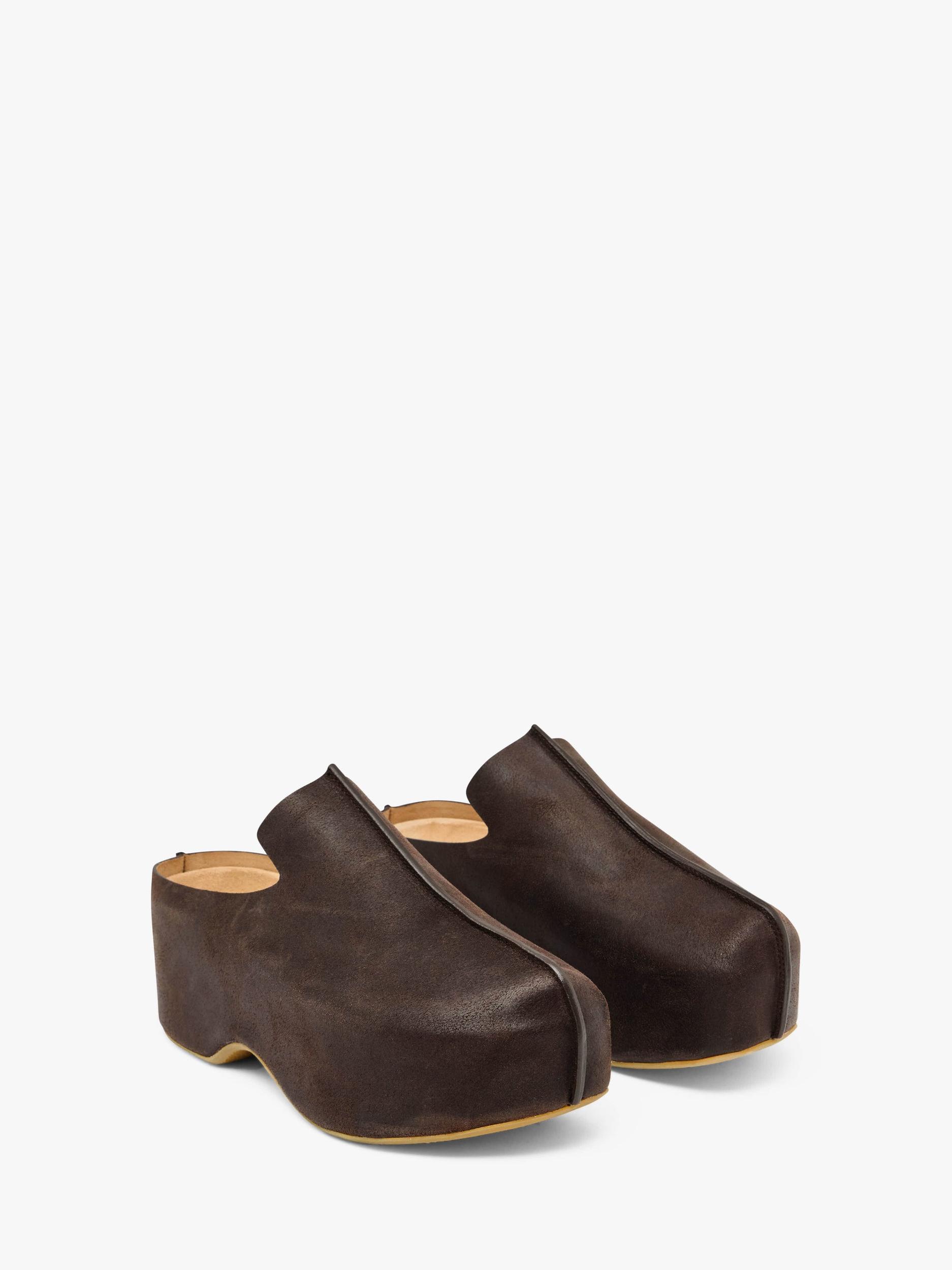 PLATFORM CLOG - HEELED SUEDE MULES Product Image