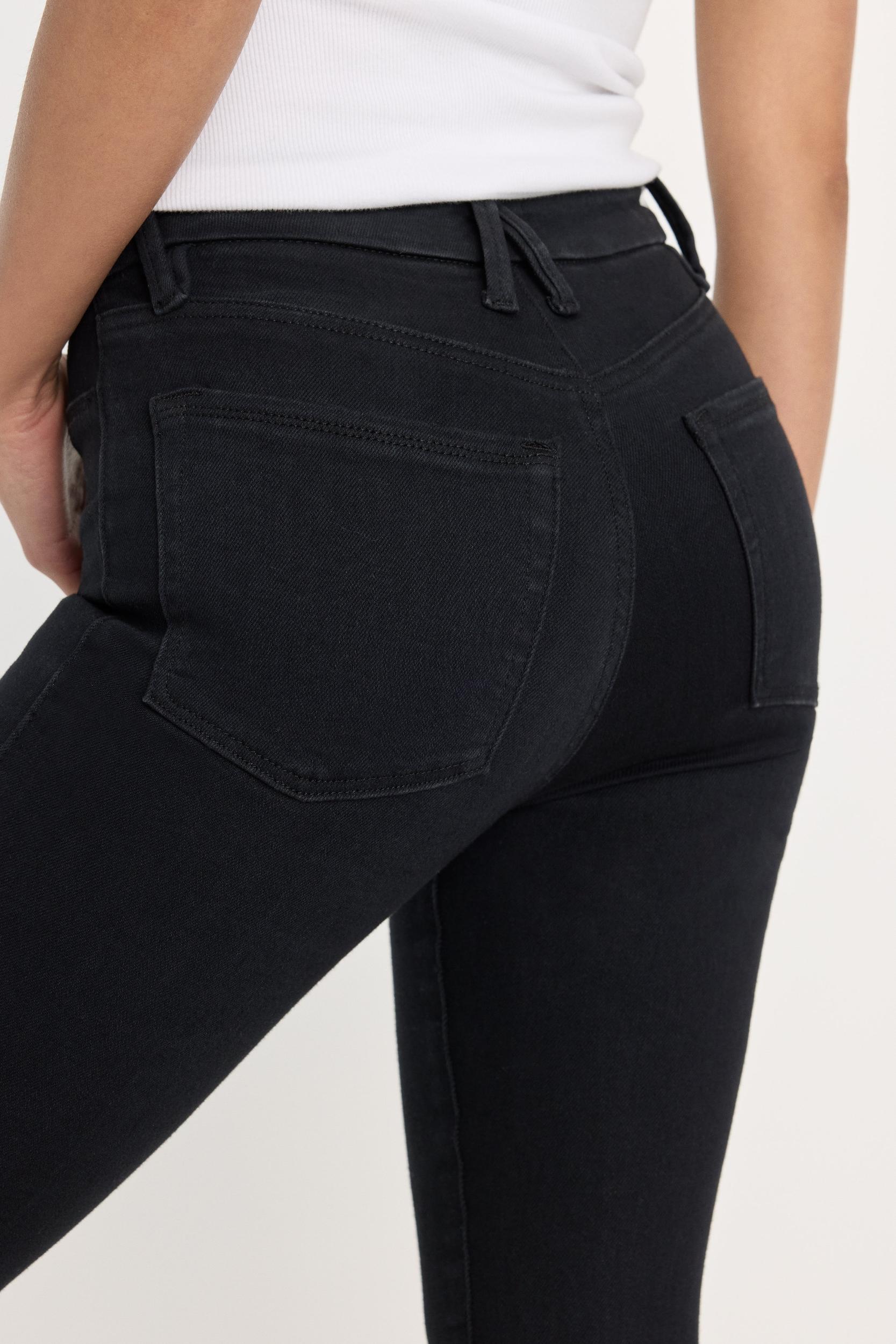 POWER STRETCH PULL-ON SKINNY JEANS | BLACK001 Product Image