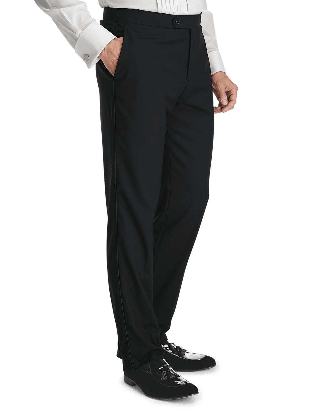 Wool Stretch Peak Lapel Tuxedo - Black Product Image