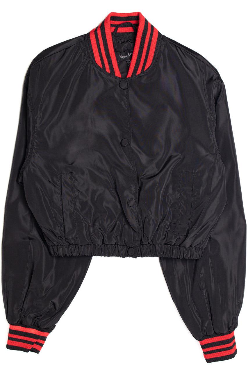 Black Silk Varsity Jacket Product Image