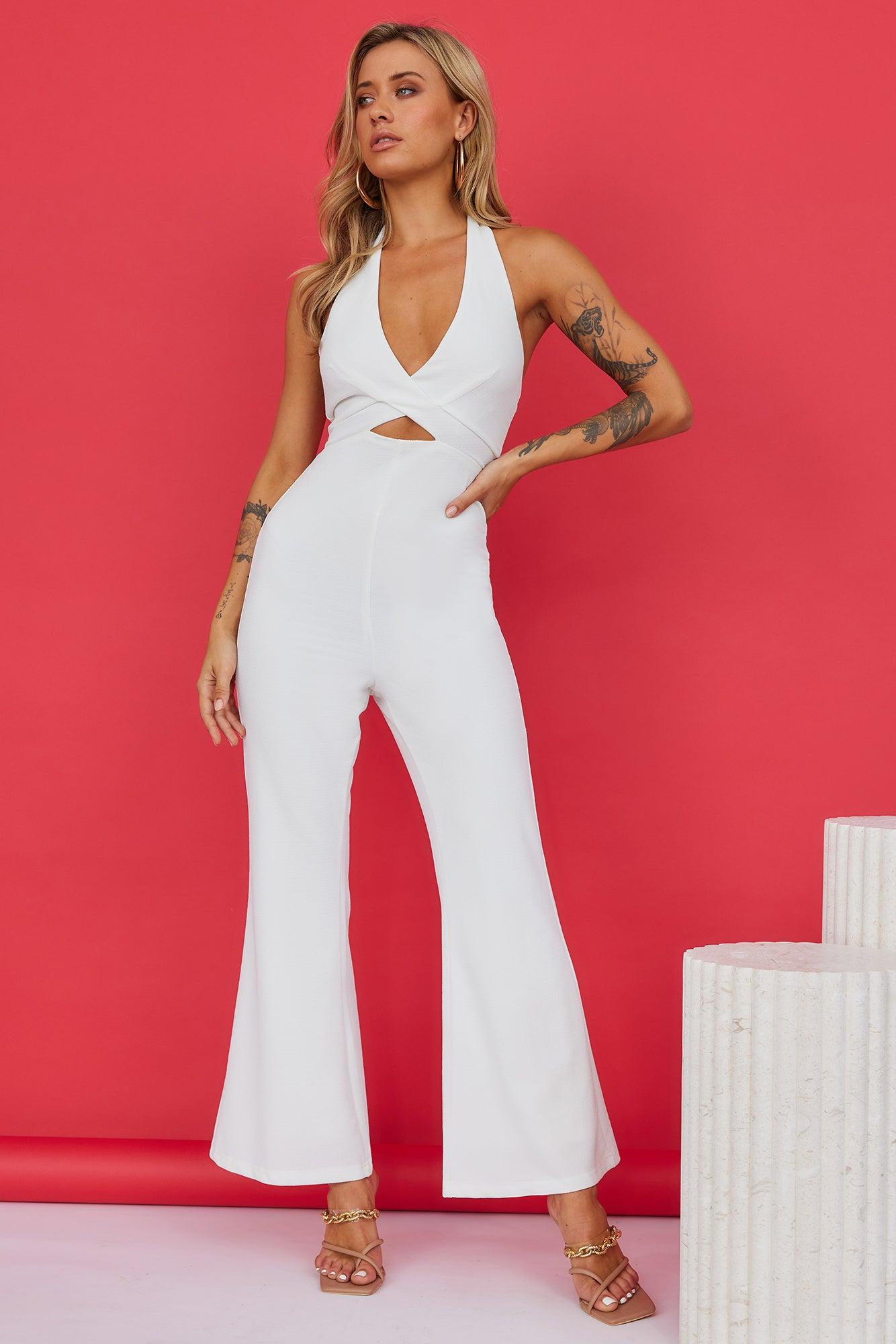 Ambitious Lover Jumpsuit White Product Image