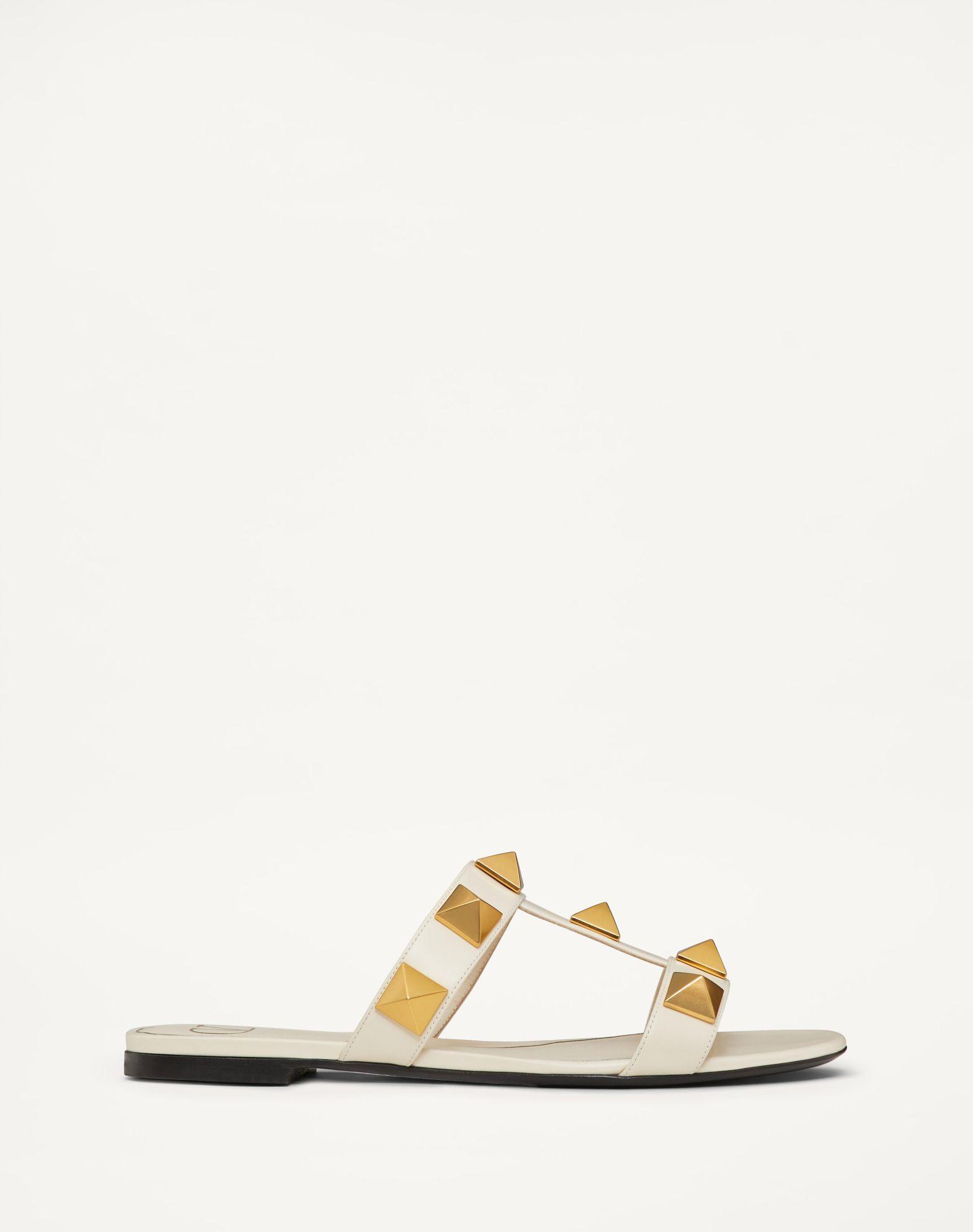 Flat Roman Stud Calfskin Slide Sandal Product Image