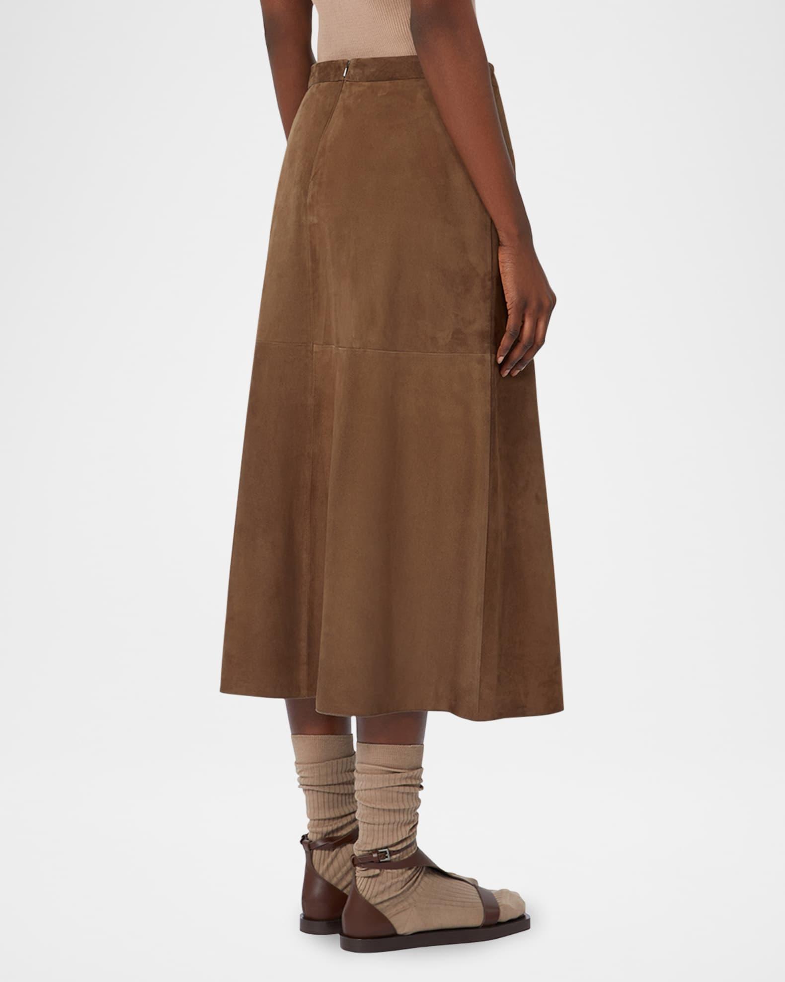 Cipria Suede Midi Skirt Product Image