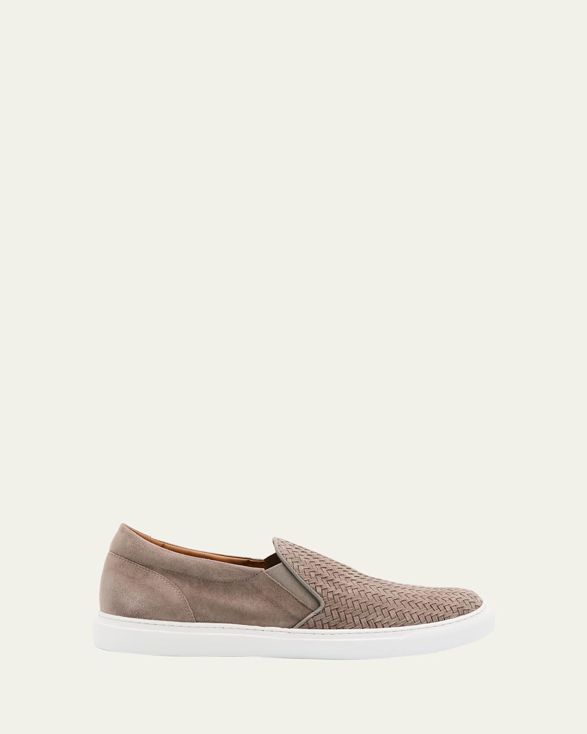Mens Rex Woven Suede Slip-On Sneakers Product Image