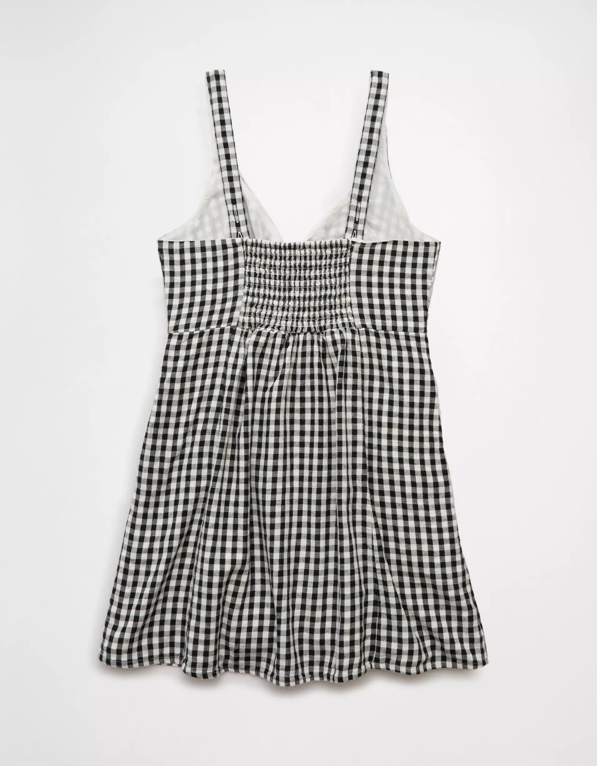 AE Linen-Blend Cut-Out Mini Dress Product Image