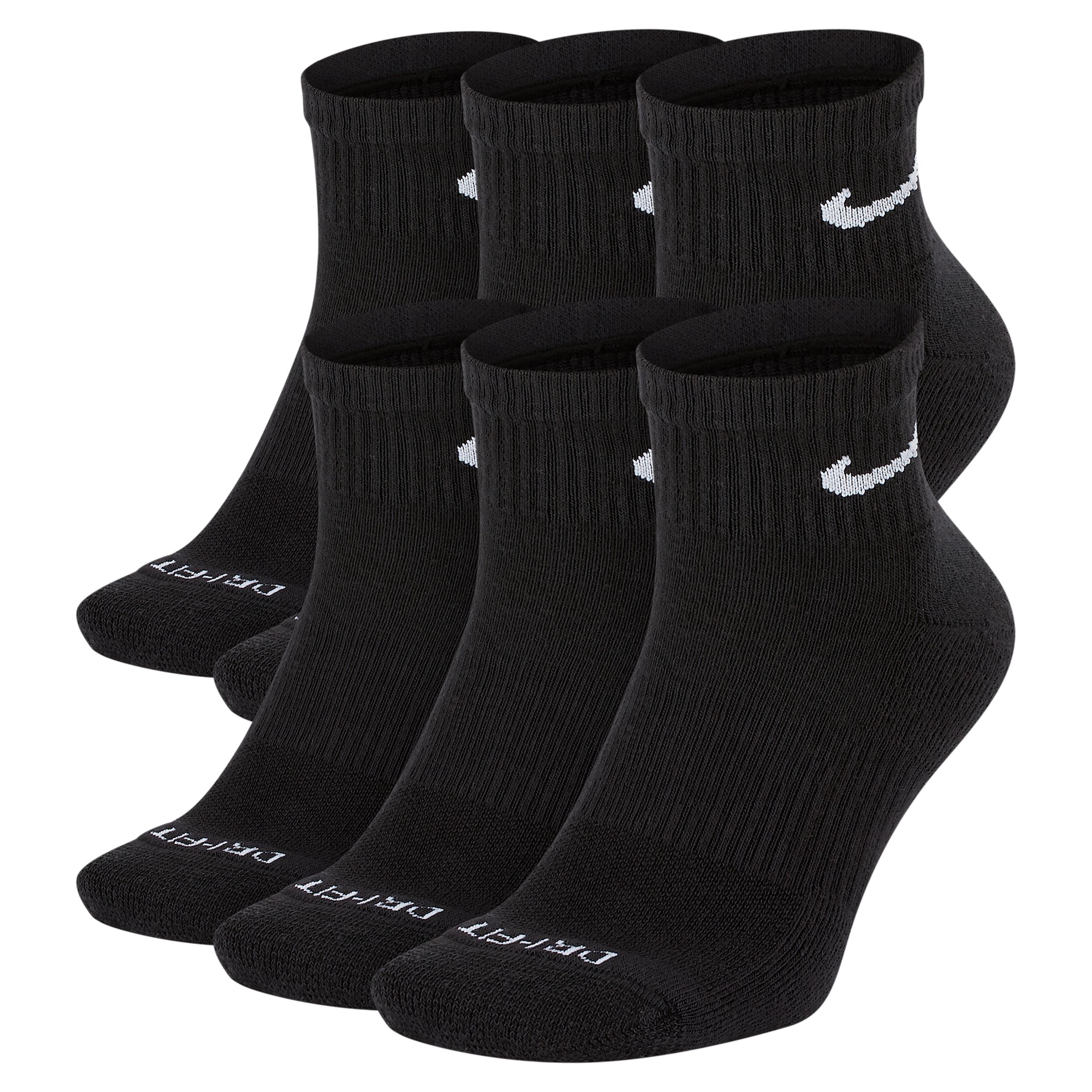 Nike Mens Everyday Plus Cushioned Training Ankle Socks (6 Pairs) | SX6899-010 Product Image