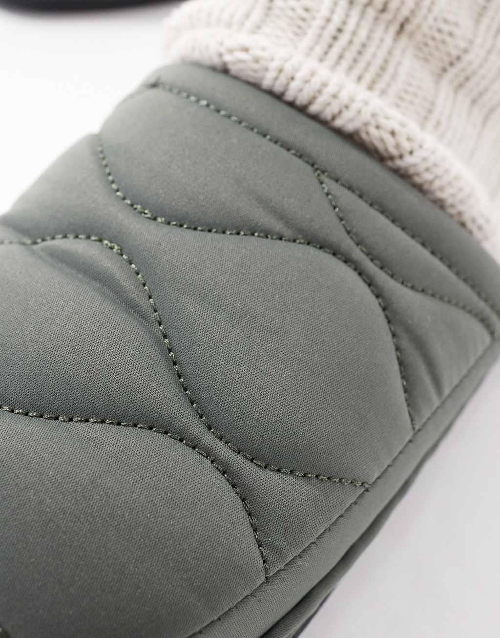 Jack & Jones padded slipper in khaki Product Image