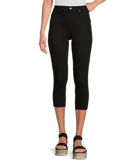 HUE Hi-Rise Ultra Soft Denim Capri Leggings Product Image